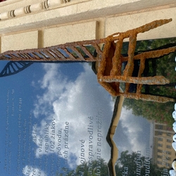 Empty Chair  commemorative plaque made as a memorial for the past and a reminder for future generations