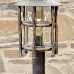 Luxusné svietidlo - výnimočné stojanové svietidlo BABIČKA - ručne kovaná záhradná lampa