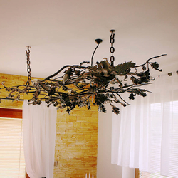 Luxusné stropné svietidlo s lesným motívom - umelecký interiérový luster - moderné svietidlo