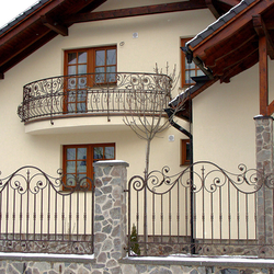 A wrought iron gate with the Renaissance elements