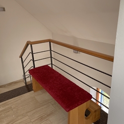 Railings on the stairs and gallery in a Greek Catholic church